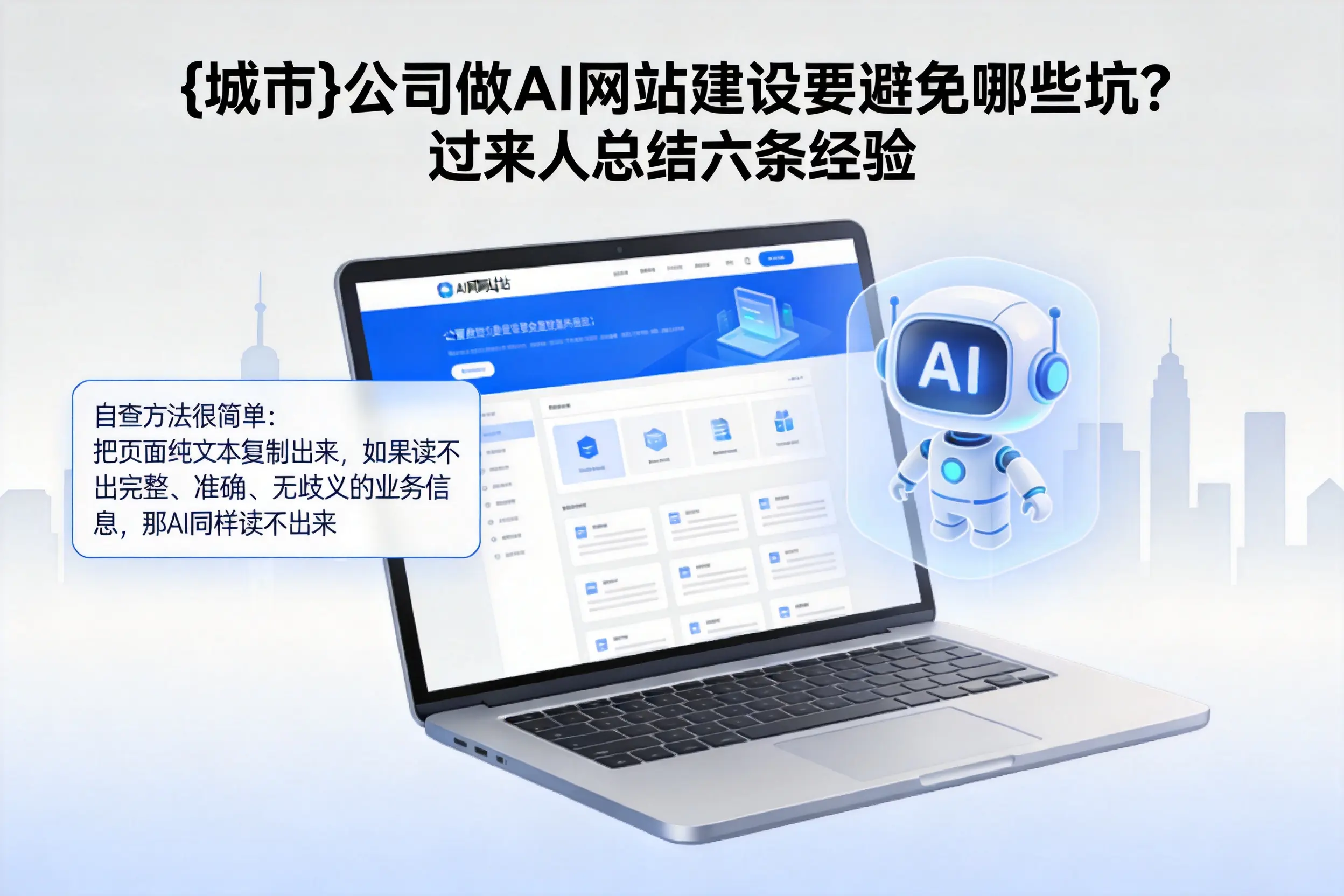 烟台公司做AI网站建设要避免哪些坑?过来人总结六条经验