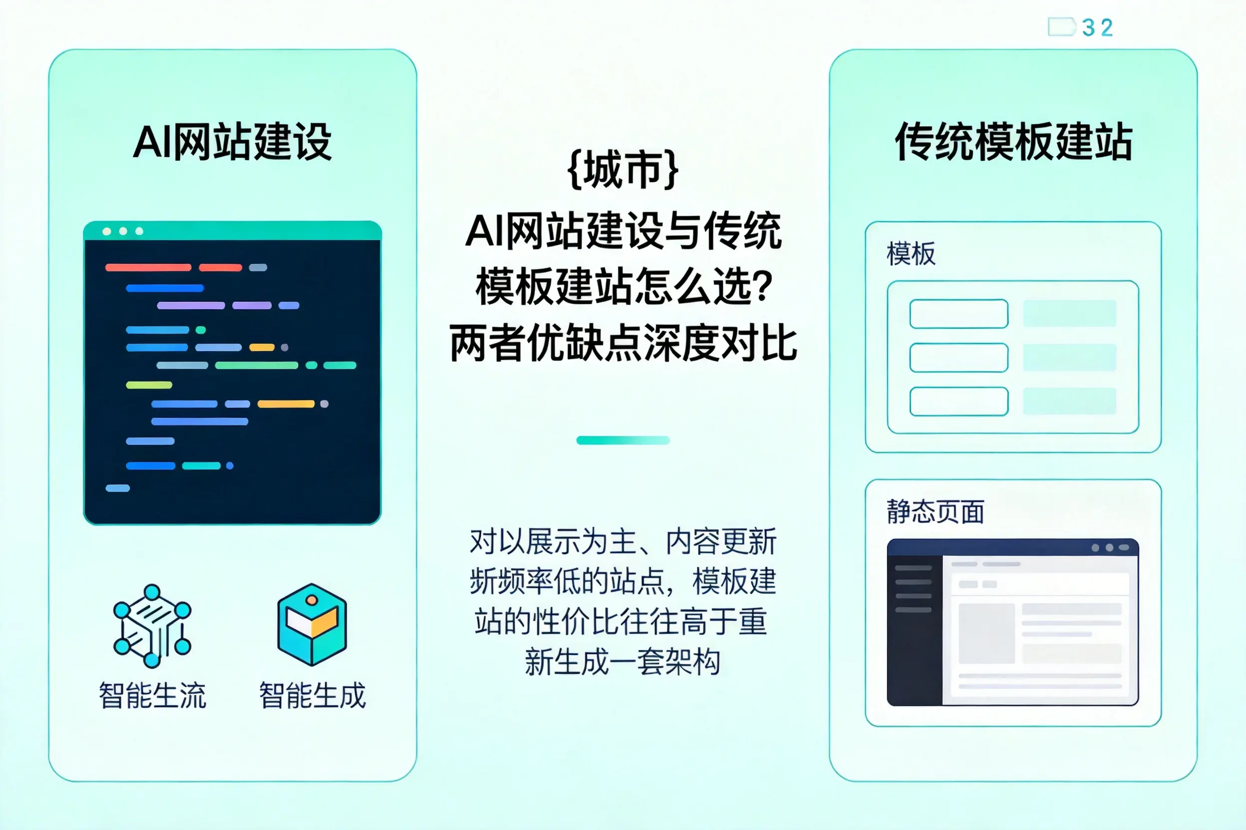 烟台AI网站建设与传统模板建站怎么选？两者优缺点深度对比