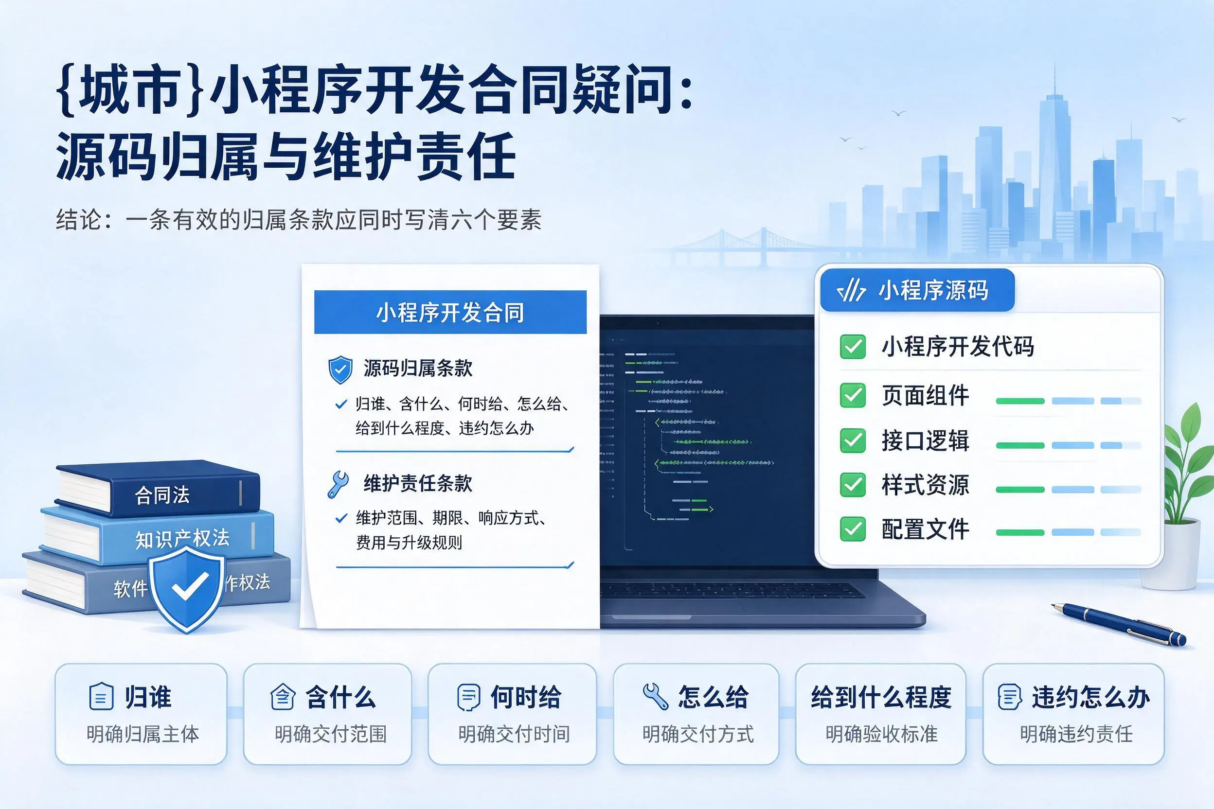 烟台小程序开发合同疑问:源码归属与维护责任