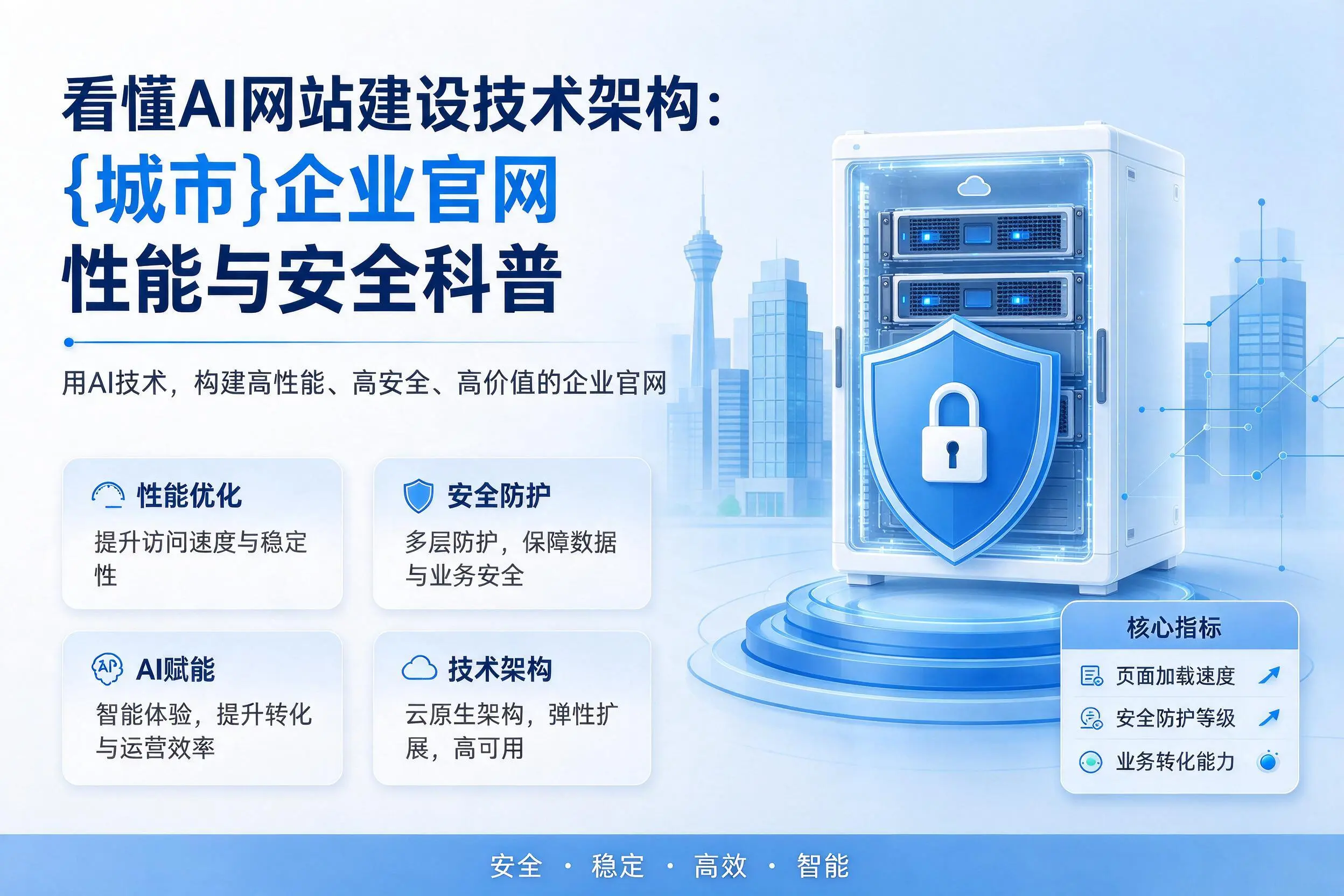 看懂AI网站建设技术架构：烟台企业官网性能与安全科普