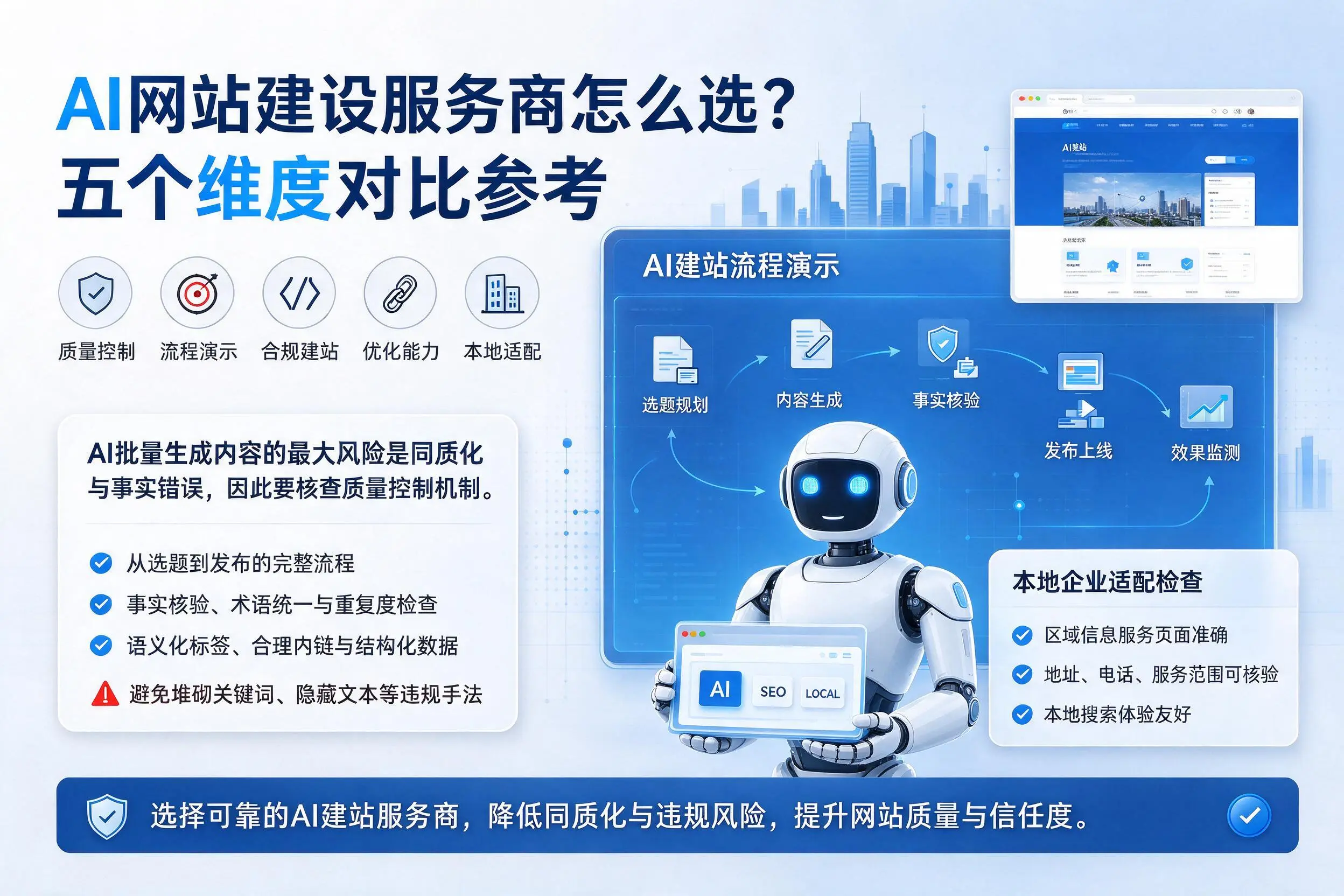 烟台AI网站建设服务商怎么选？五个维度对比参考